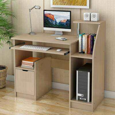 Compact light wood ergonomic computer desk for office - RRP£50 Offers Welcome