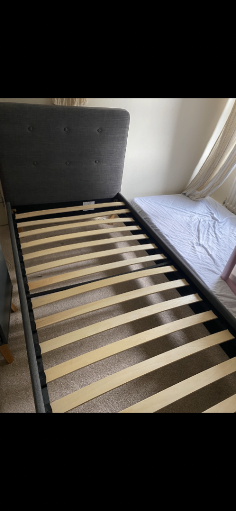 Single bed grey