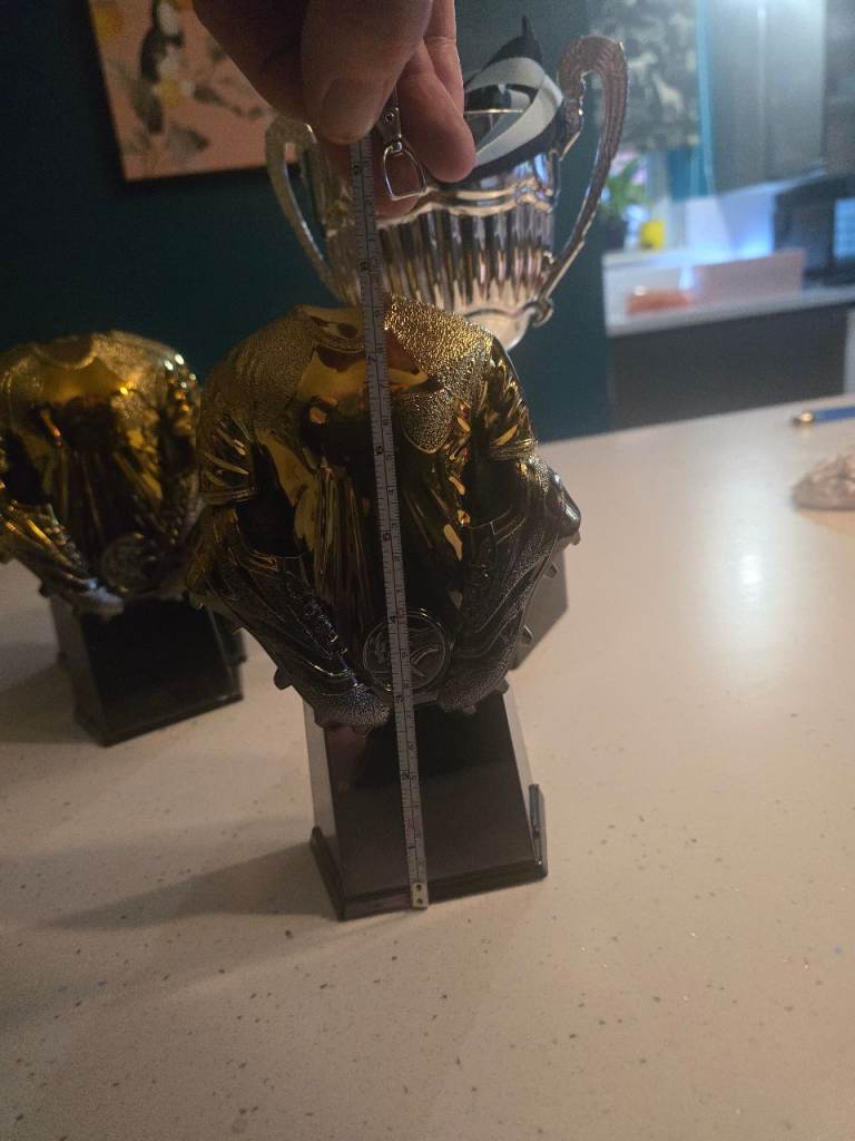 Football trophies and medals 