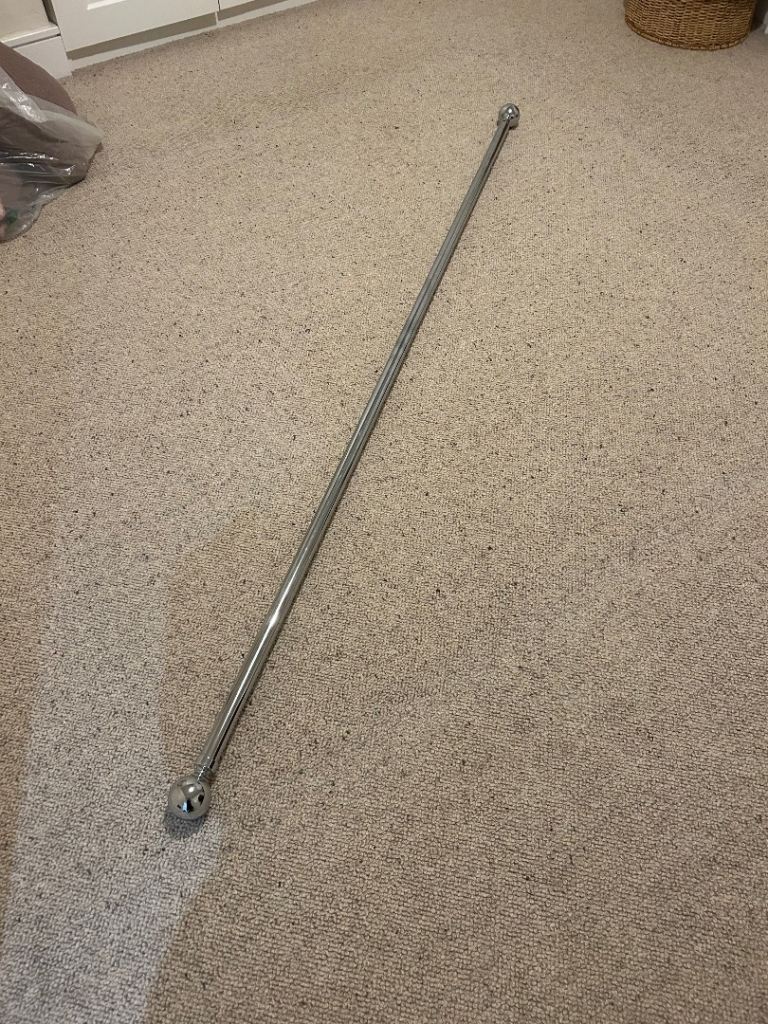 Silver curtain pole 