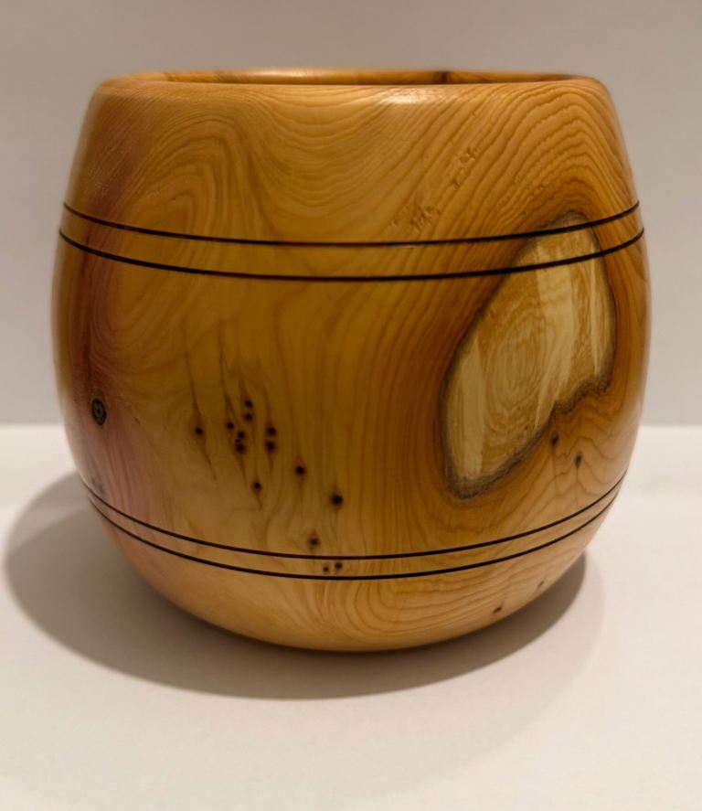 Yew wooden bowl