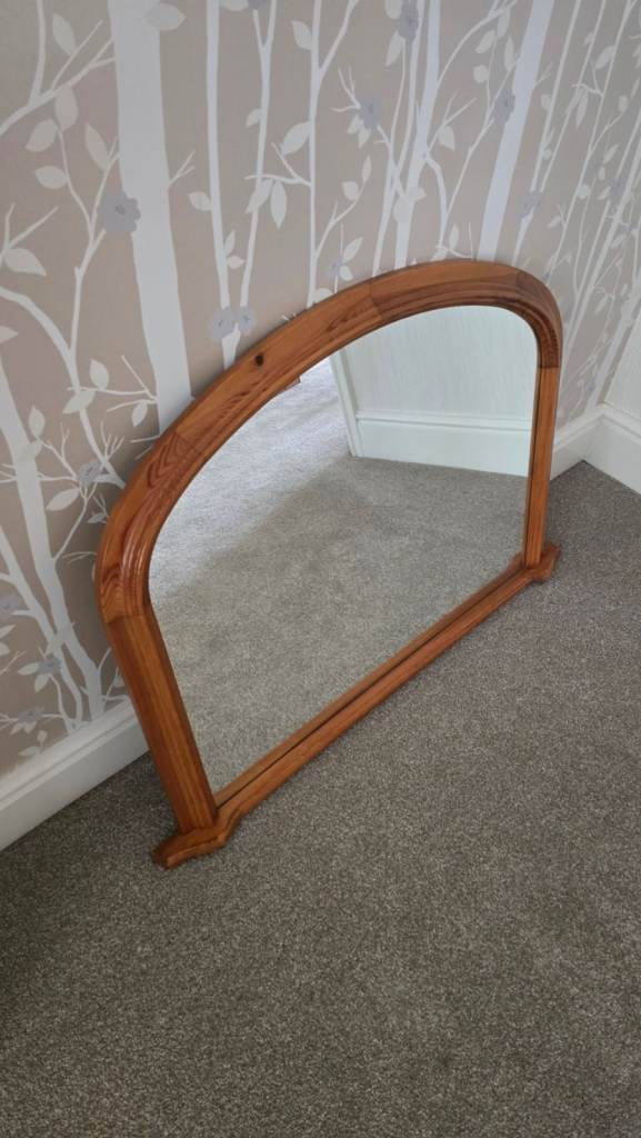 Pine Overmantel Mirror