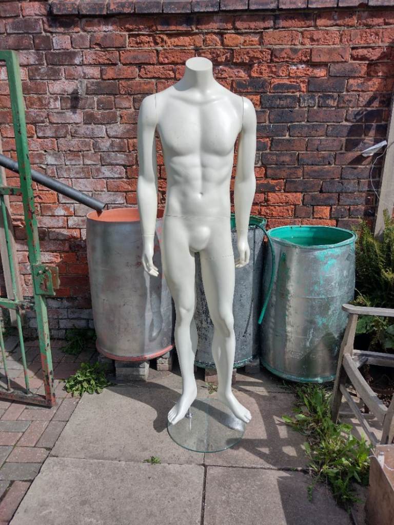 Male Mannequin with Glass Base – Good Condition