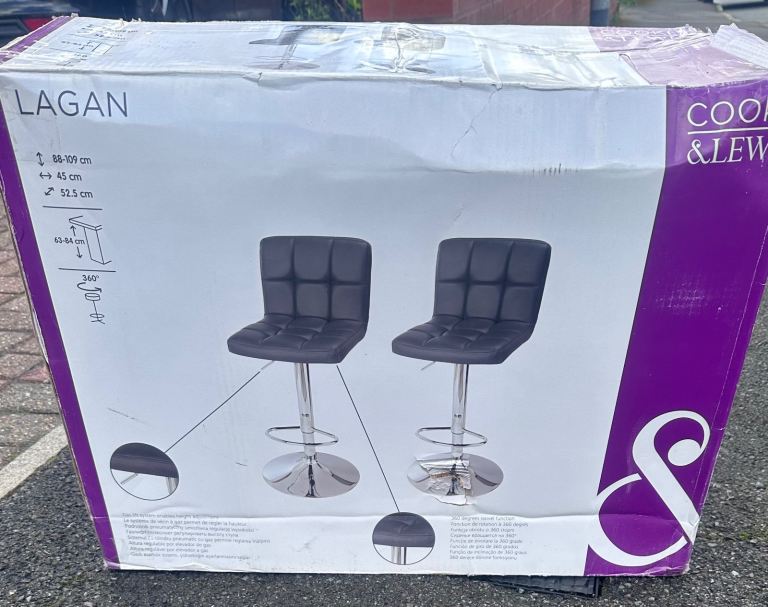 Cook and Lewis bar stool (grey)