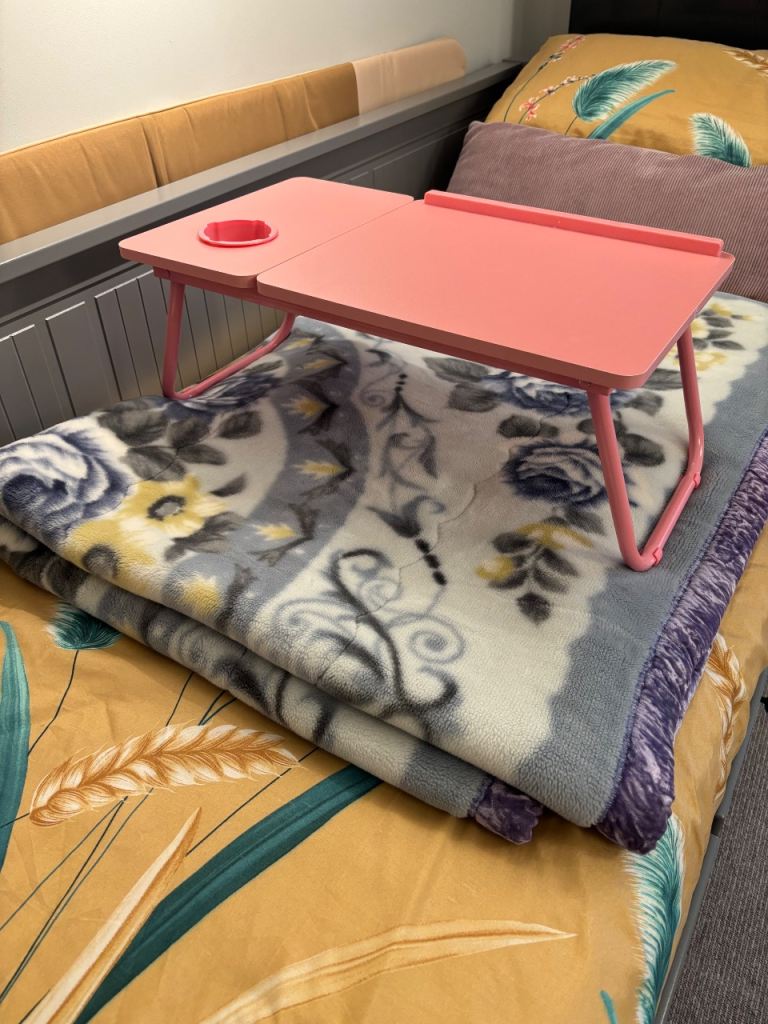 Laptop bed desk table adjustable tray stand