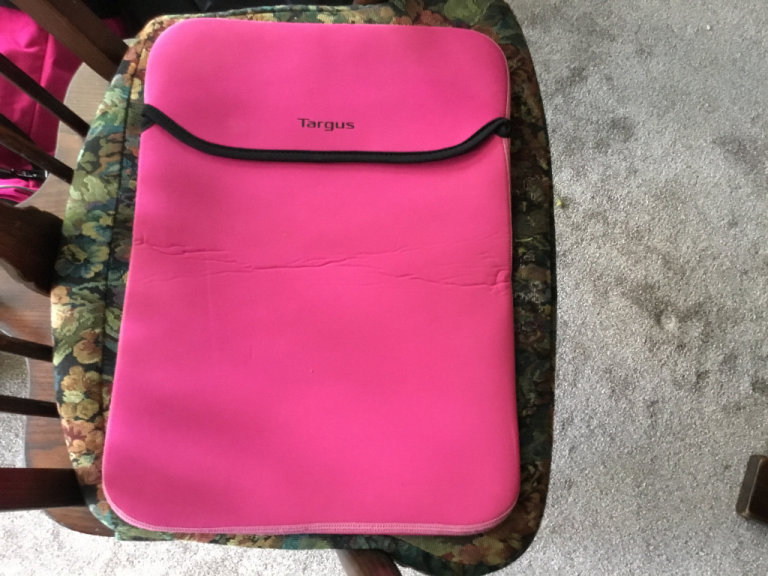 Pink laptop sleeve