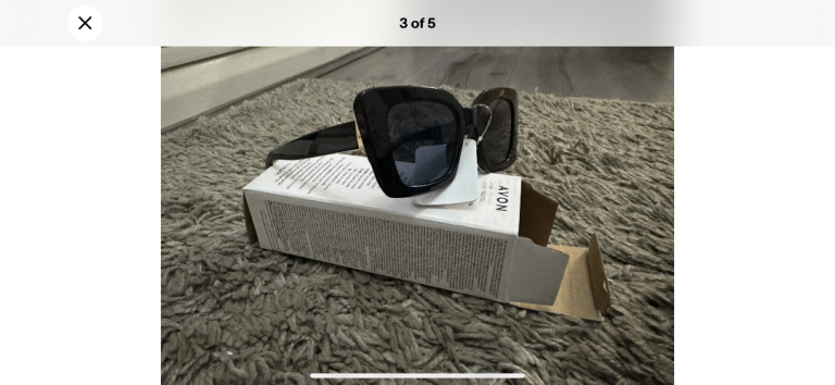 Avon Fleur oversized Black ladies sunglasses Cat 3 UV400 summer shades gift