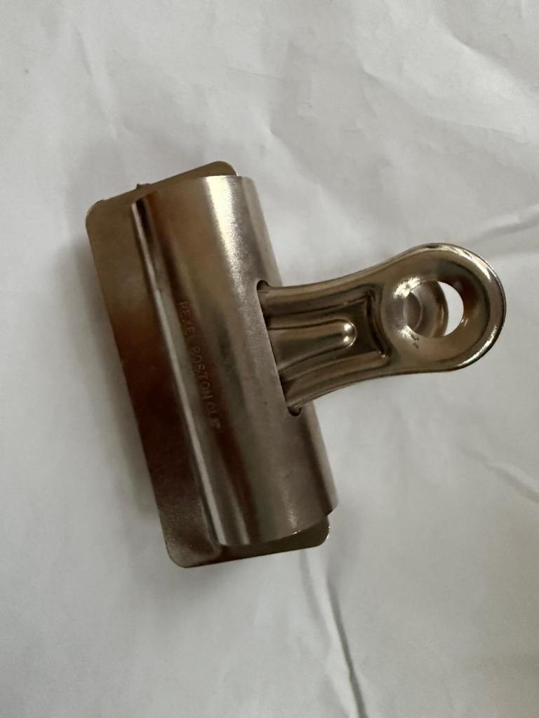 Vintage Rexel Boston 3-inch metal binder clips