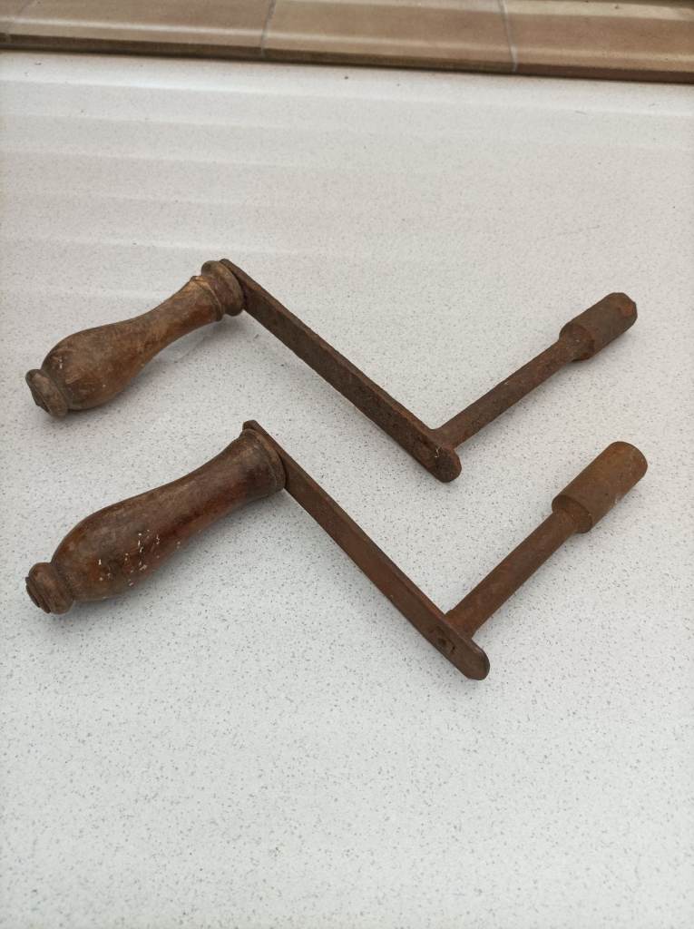 2 Genuine Antique Dining Table Winders