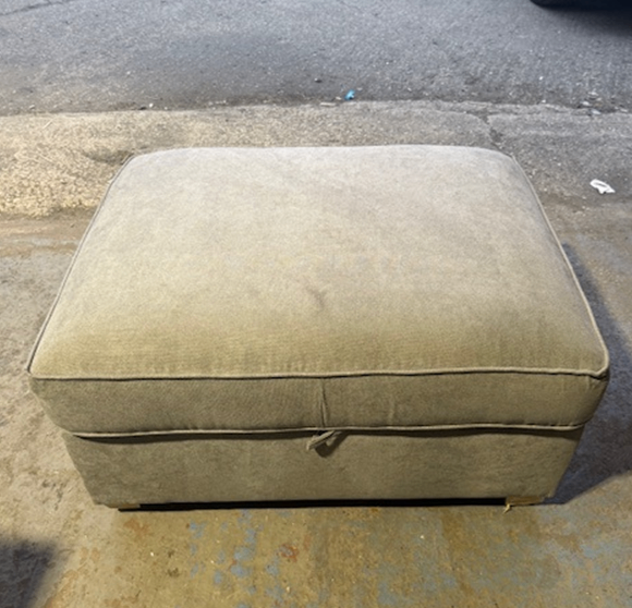 Oak furniture land Texas corner chaise large storage footstool in pewter fabric - FREE UK DELIVERY