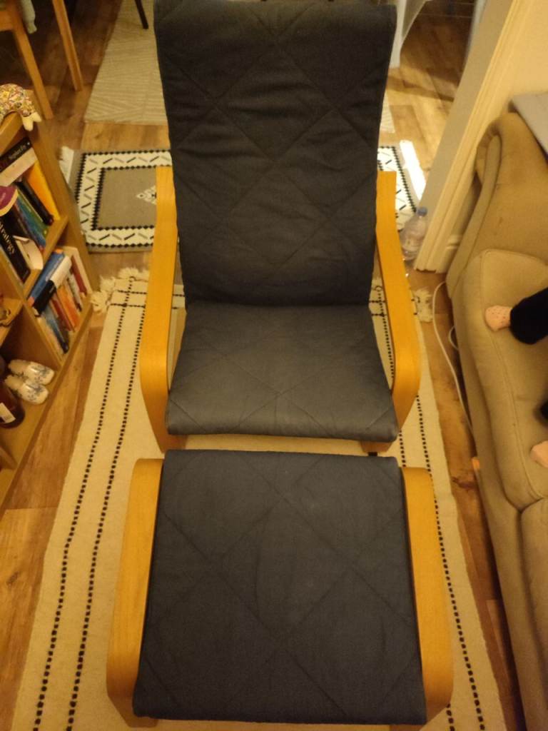 IKEA Poang Armchair lounge &Foot stool