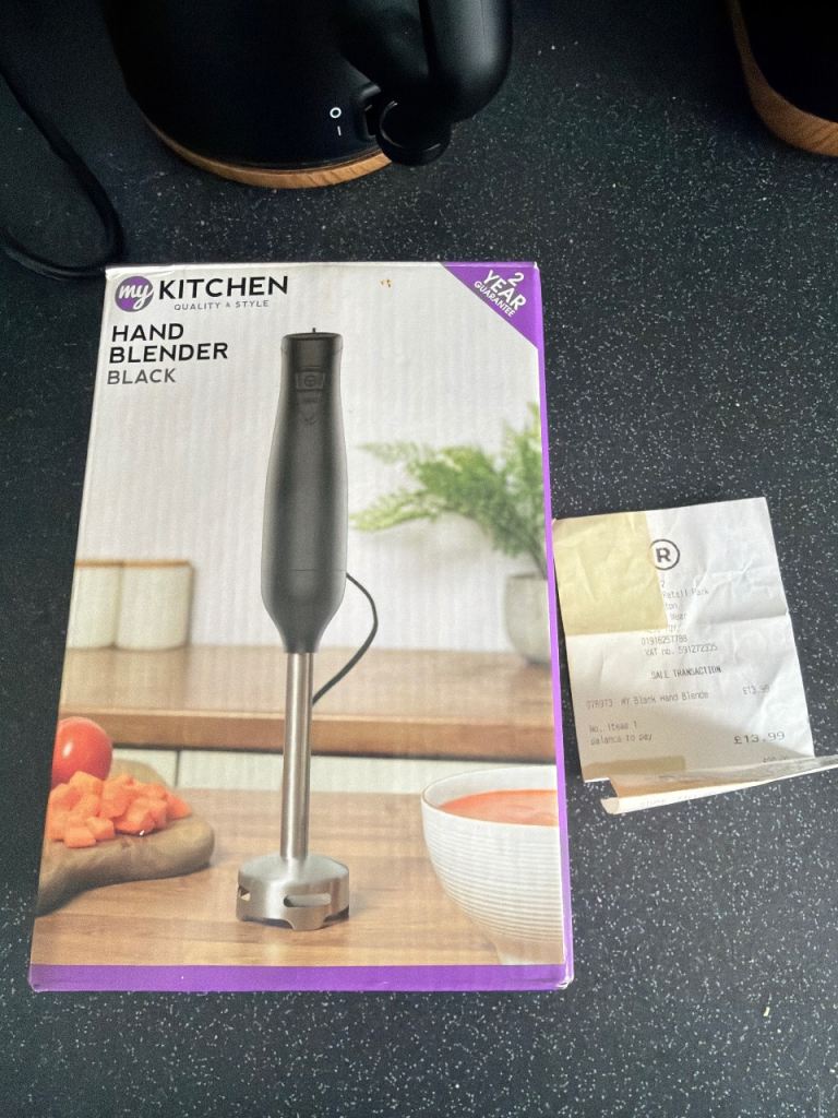 MY KITCHEN Hand Blender Black – Brand New in Box
