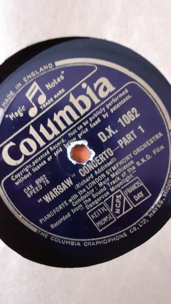 9 x Vinyl 78 rpm, 12ins records. 