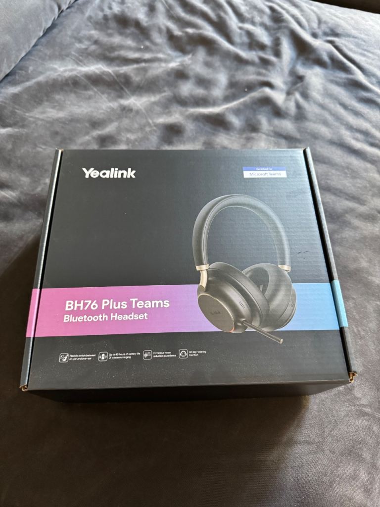 Yealink BH76 Plus Teams Bluetooth Headset USB-C/A | Microsoft Teams Certified | Bluetooth & Wired |