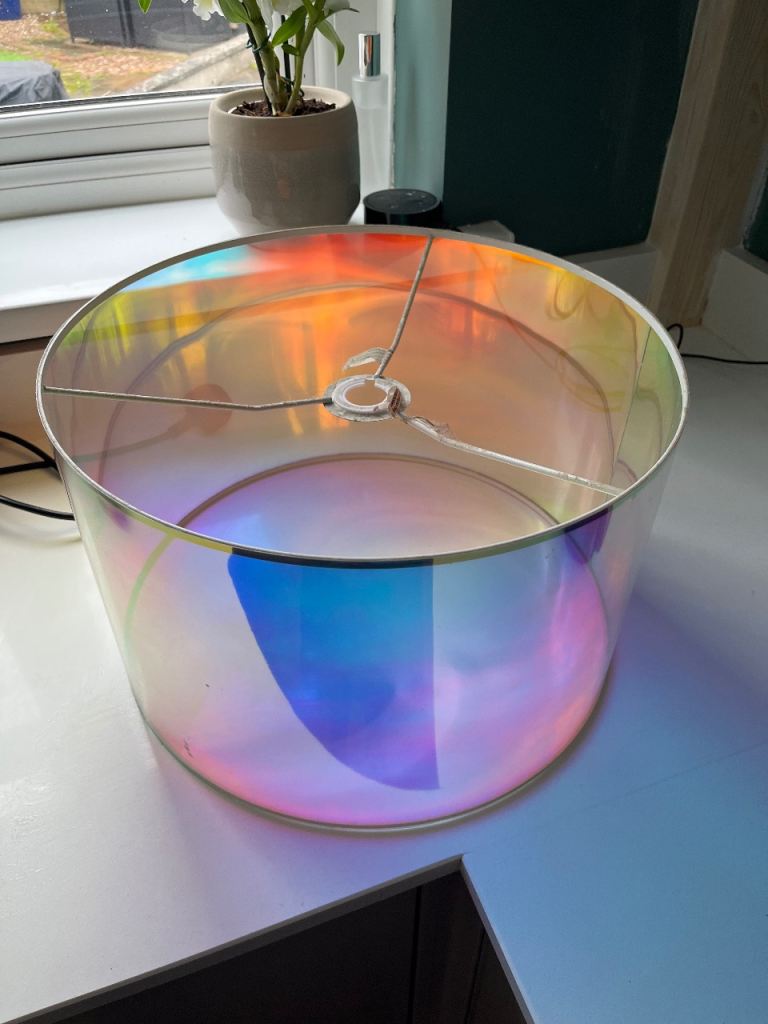 Large iridescent lightshade