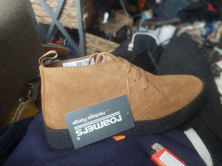 New Roamers Heritage Range Suede Desert Boots – Brown