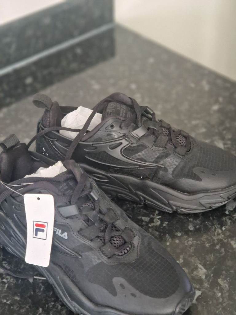 New Fila Black Trainers - UK Size 3
