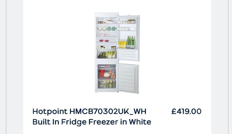 Hotpoint Integrated Fridge/Freezer