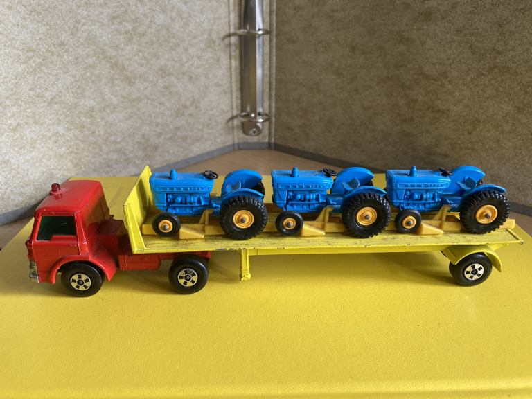 Vintage Lesney Transporter WITH Tractors 
