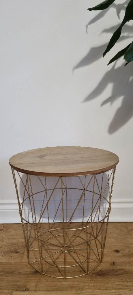 side table storage basket