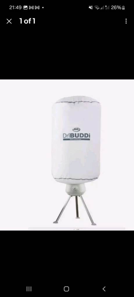DR.BUDDI Portable Tumble Dryer - White, Good Condition