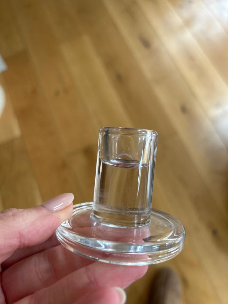 15 x glass dinner candle holders