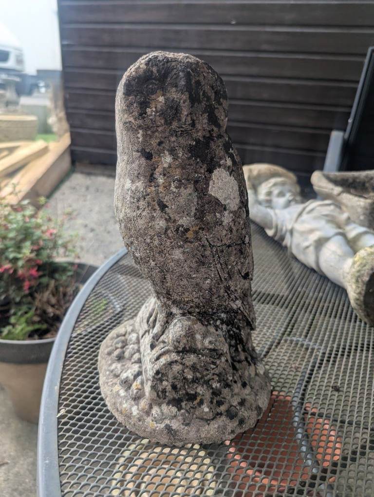  30cm Tall Stone Owl Ornament