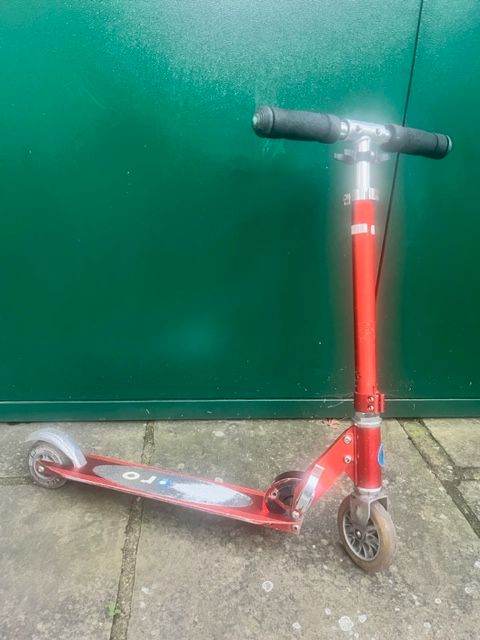 image for Micro Scooter Sprite Children's Kids Scooter 2-Wheel 5-12 Years Red Metal With Kick Stand