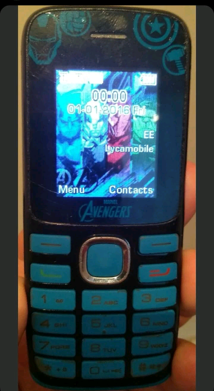 Lexibook Avengers GSM20AV Black & Blue Marvel Dual Sim Mobile Phone