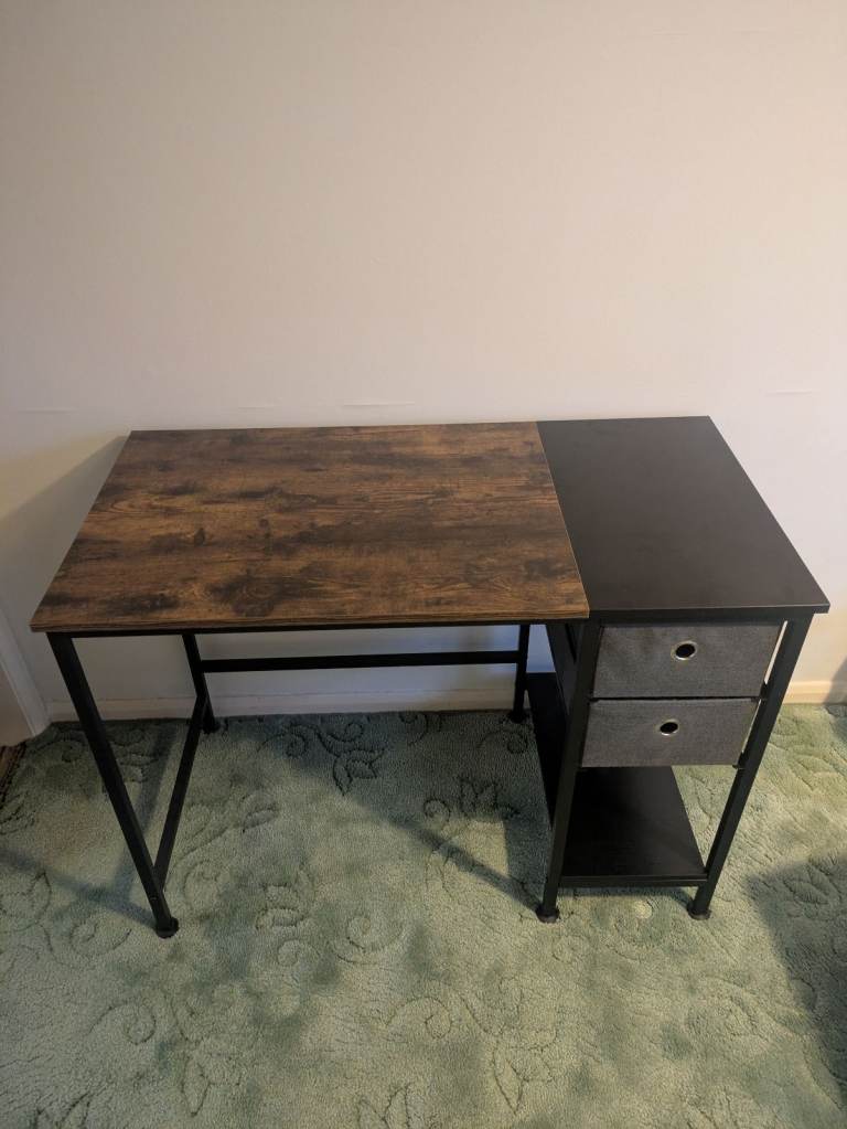 Small office desk, brown 