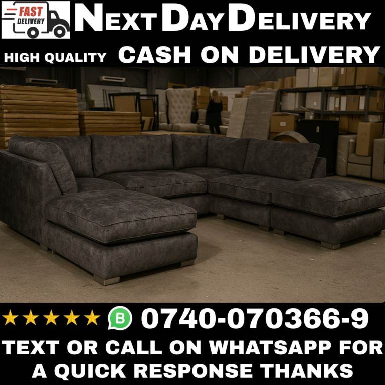 image for Premium Corner & 3+2 Seater Sofas – Brand New, Fast Delivery