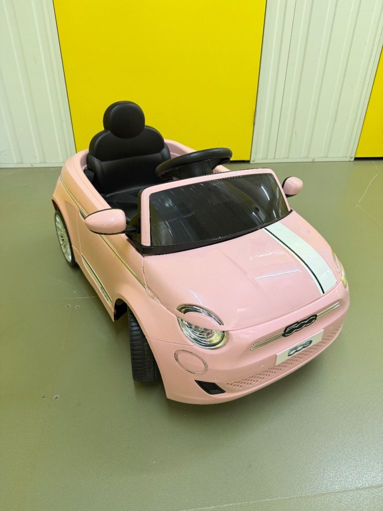 Fiat 500e Car 6V Electric Ride On Pink