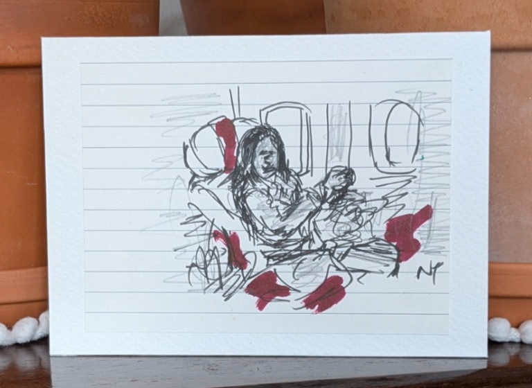 Original Hand Drawing 'Waiting For Lift Off'   