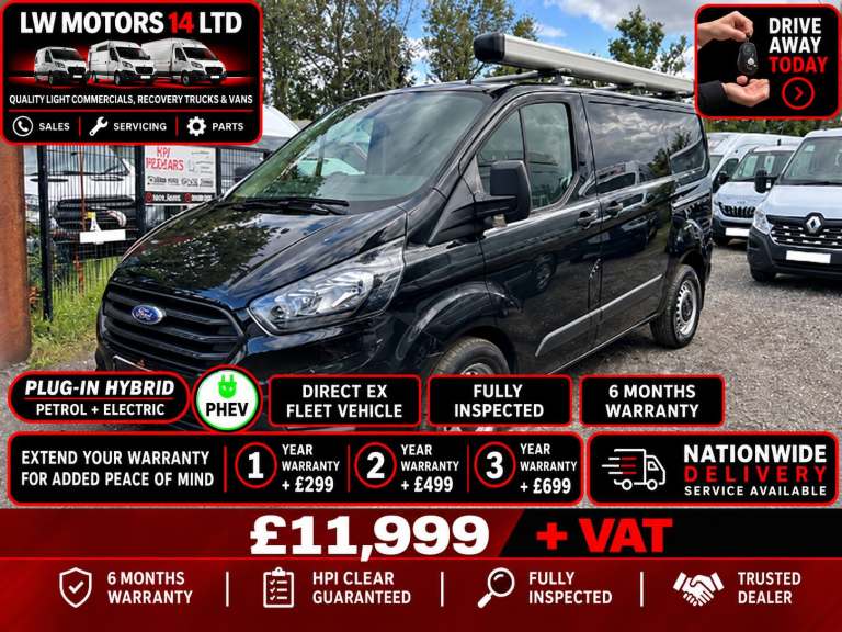 FORD TRANSIT CUSTOM 340 L1H1 SWB 126 ECOBOOST 13.6KWH PHEV AUTOMATIC 2023 23 REG