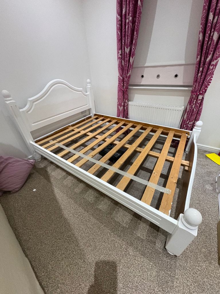 Wooden double bed frame available for uplift Message to arrange a suitable time.