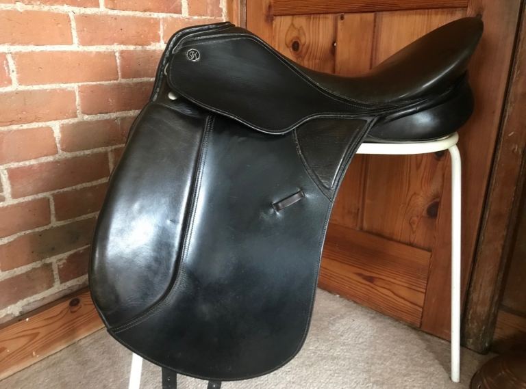18 1/2" Black Kieffer Munchen Dressage Saddle