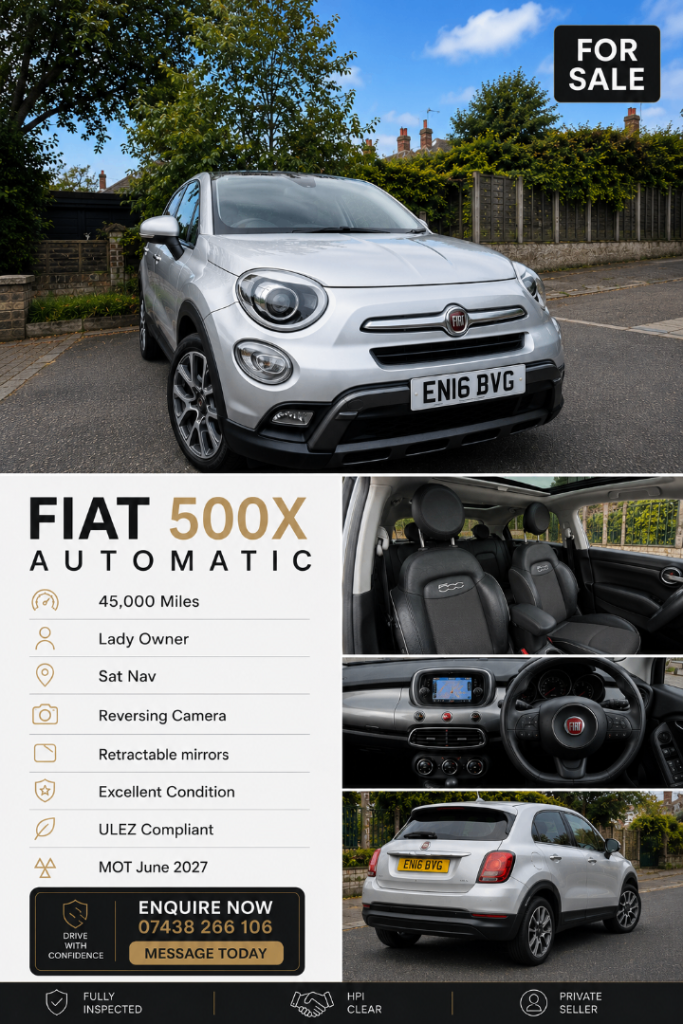 Fiat, 500X, Hatchback, 2016, Semi-Auto, 1368 (cc), 5 doors