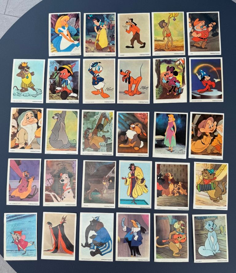 Vintage collectible Walt Disney cards 