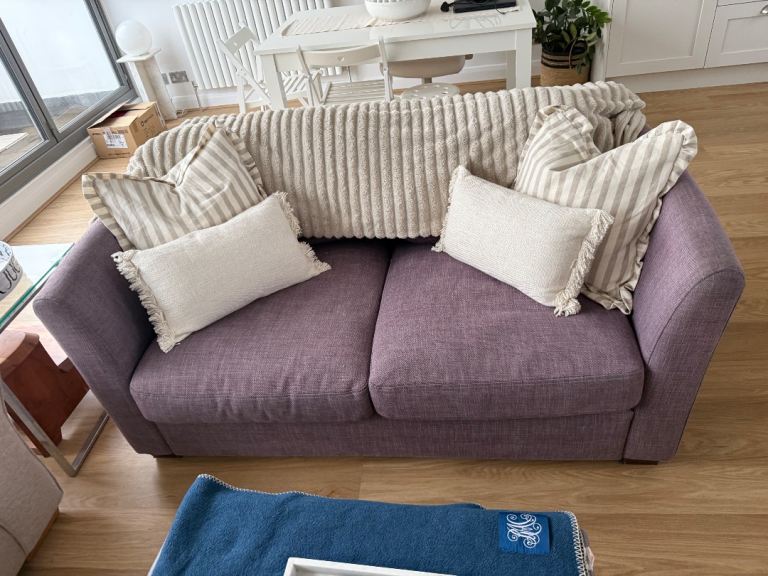 FREE Lovely Purple Two-Seater Sofa – Good Condition