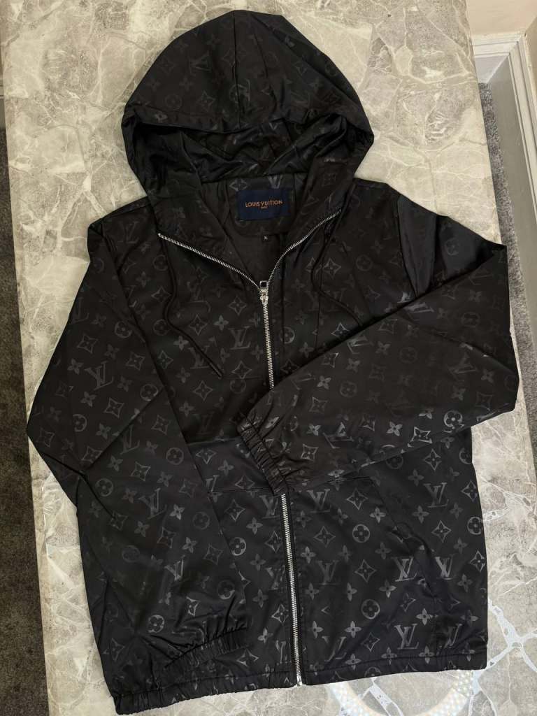 Louis Vuitton Black Monogram Windbreaker Jacket - As Good As New