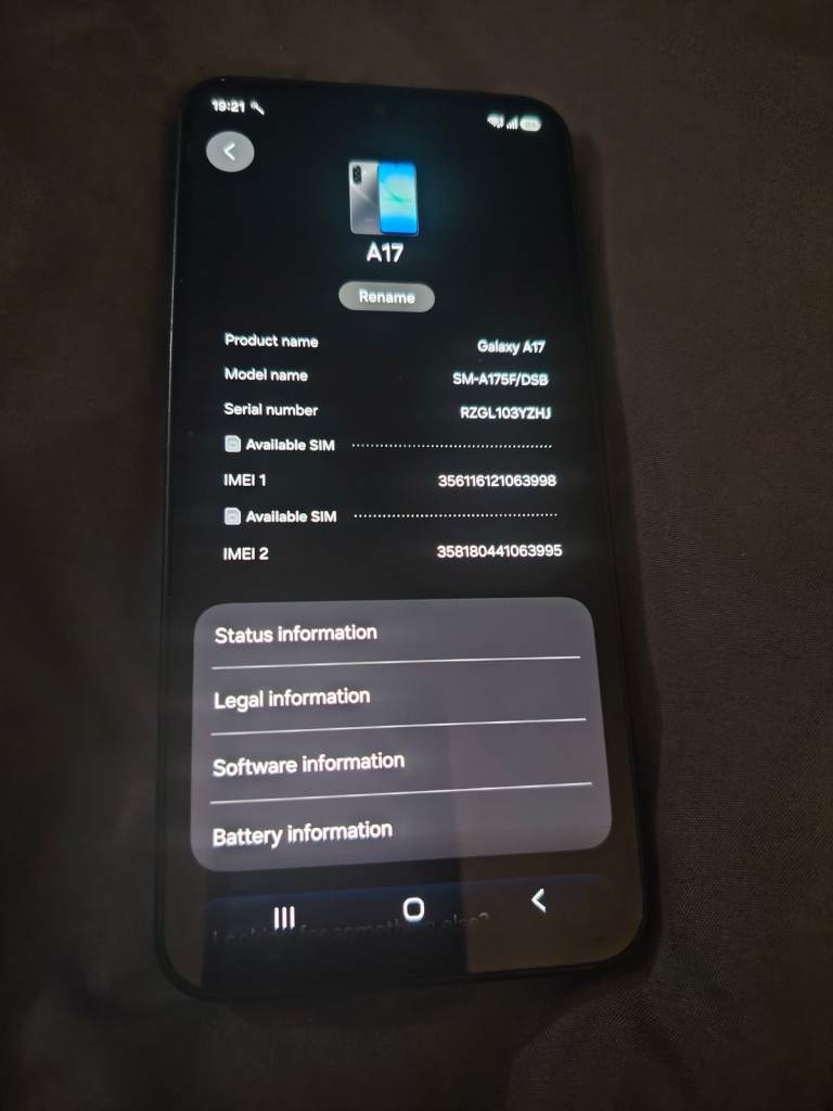 Samsung galaxy a17