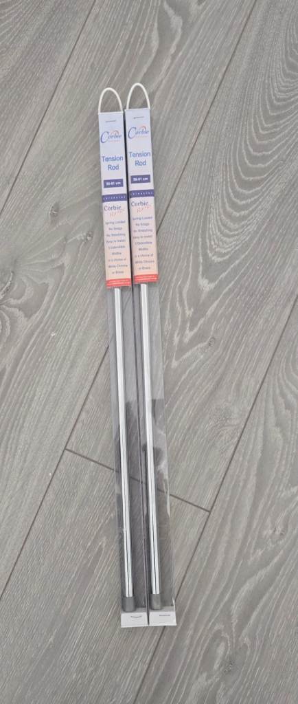 Extendable, Tension Net/curtain etc Rod,  Silver, W56-91cm **Brand New**