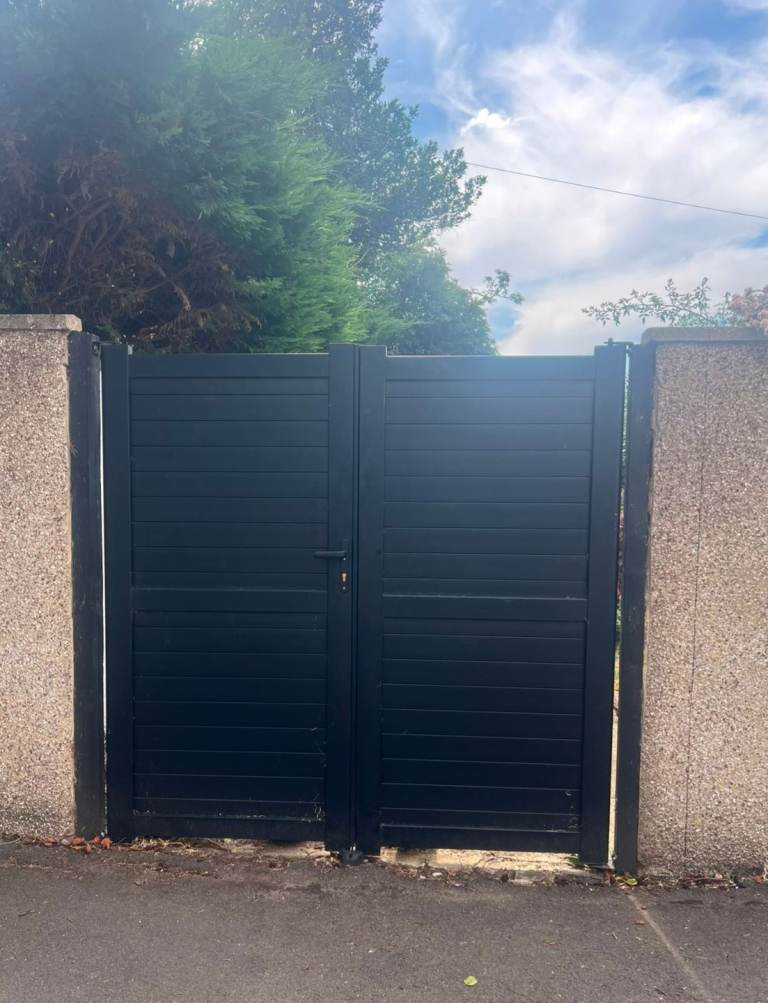 Black Almunium Garden Gates – Fair Condition