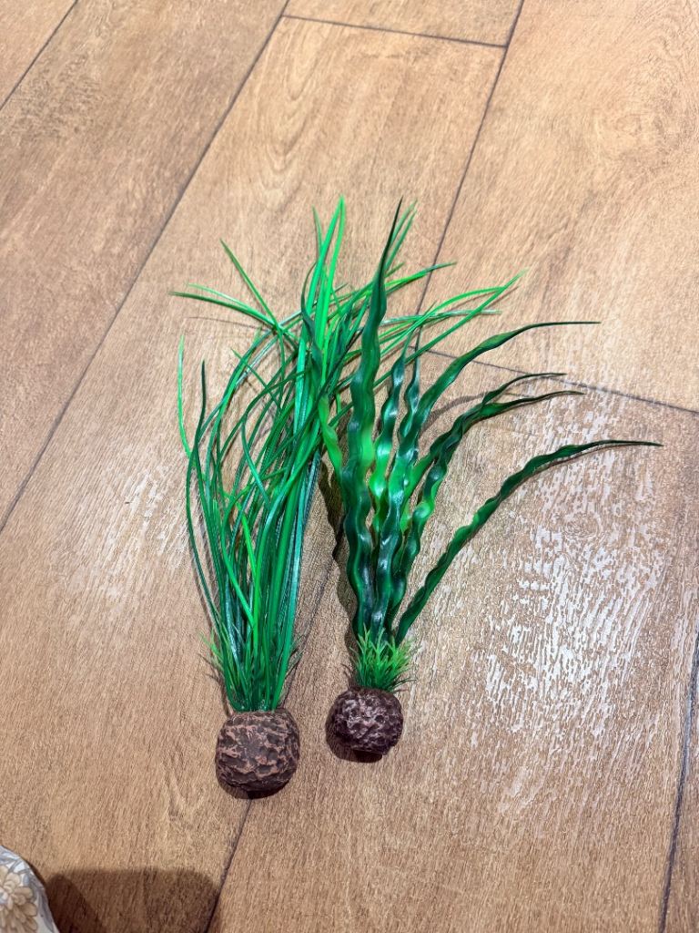 2 x BiOrb Aquarium Fish Tank Weighted LARGE Artificial Plants Excellent Condition