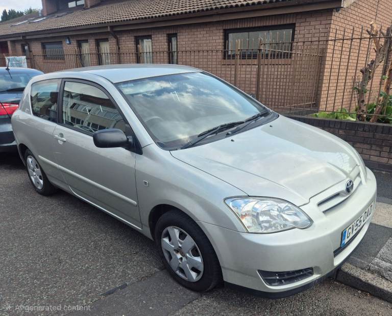 2005 55 reg toyota corolla 1.4 d4d manual 3 door 3 keys 12 months mot hpi clear