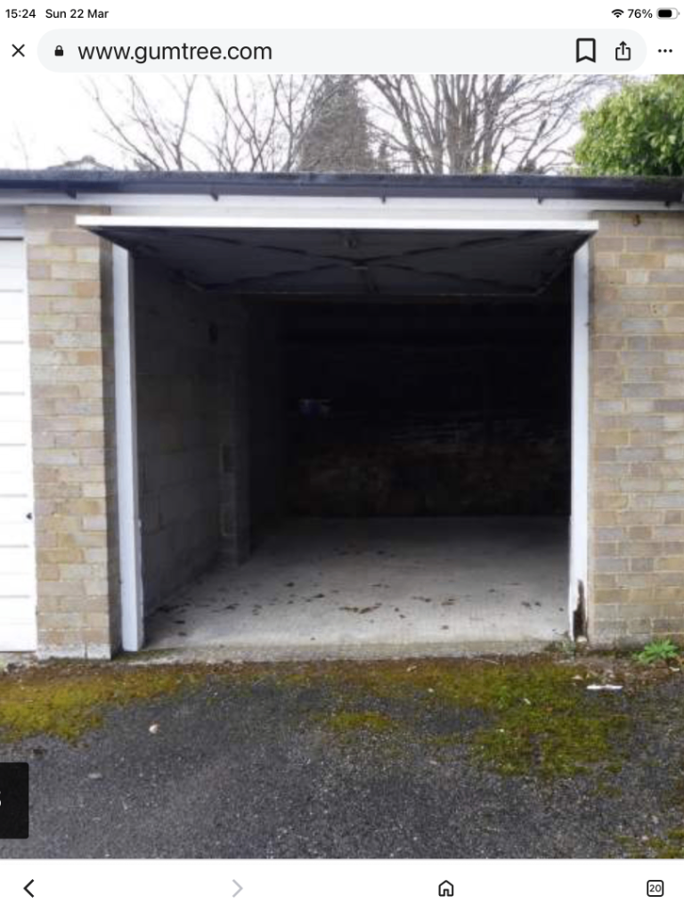 Garage to rent 