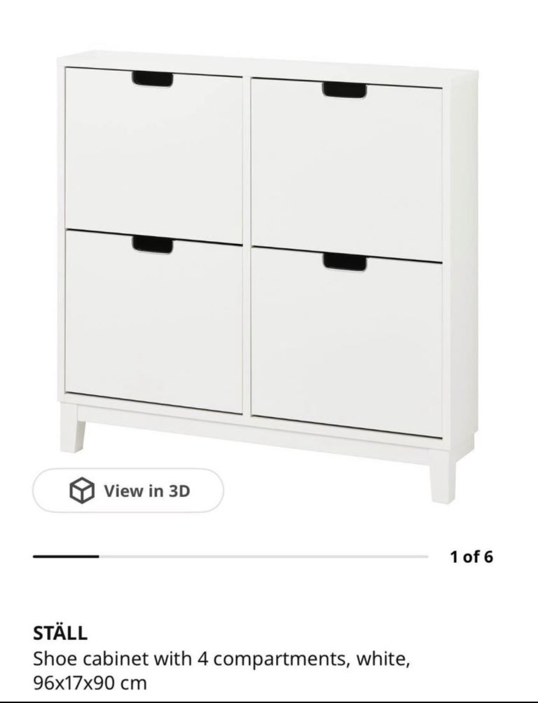 IKEA white shoe storage new and boxed 