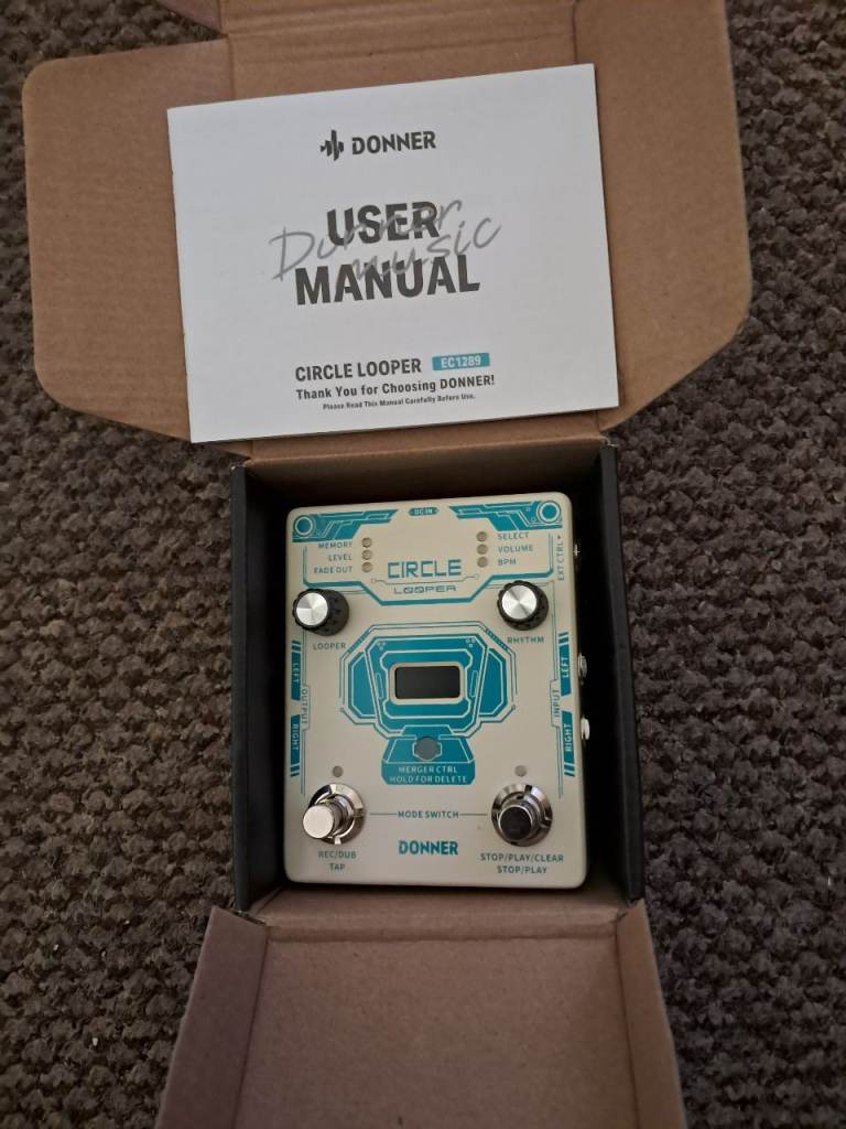 Donner circle with looper and drum machine