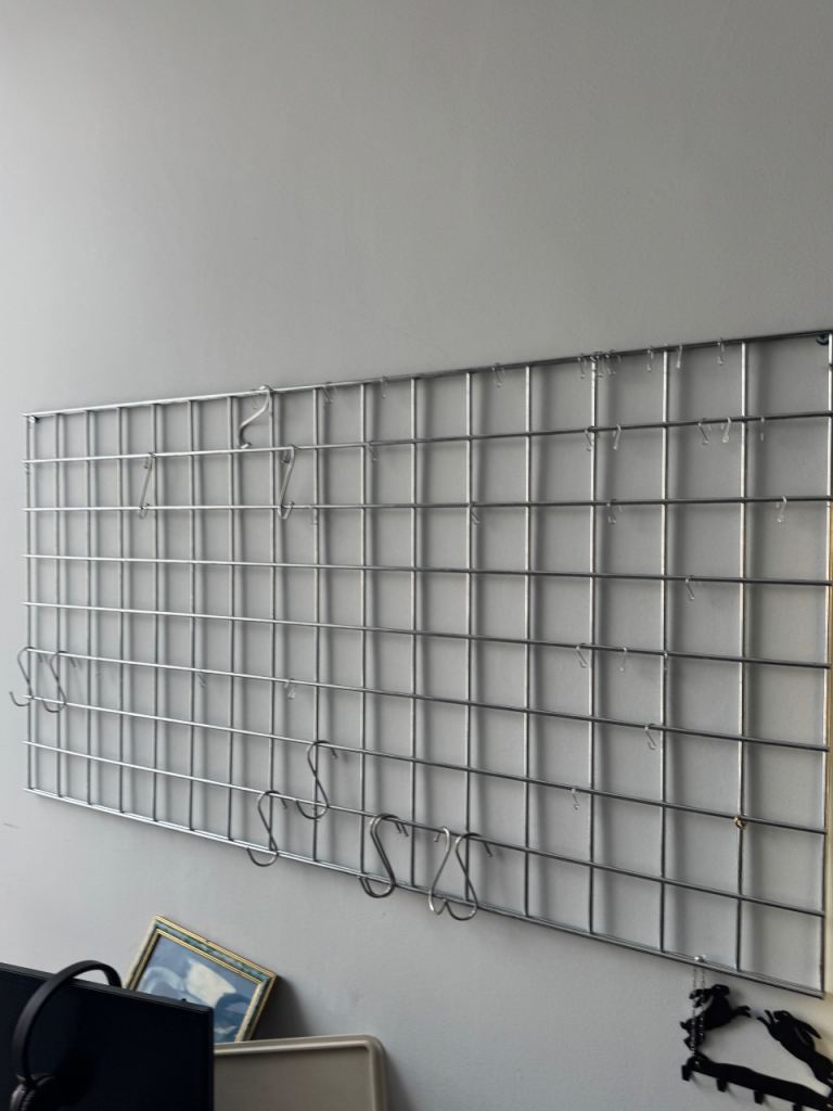 Metal Storage Rack Grid Hanging Kitchen Garage