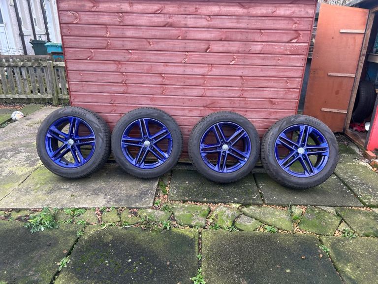 Set 4x Genuine Audi Q5 SLine 19" Alloy Wheels 235 55 Tyres 10 Spoke 80A601025G